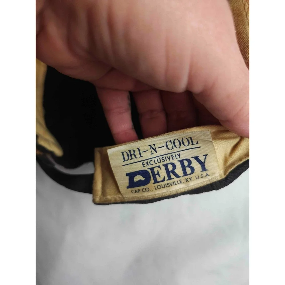 Vintage Derby Cap Co. Dogwood Golf Rope Cap Black Adjustable Leather Strap